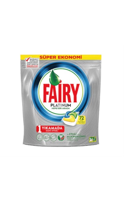 Fairy Platinum Bulaşık Makinesi Tableti 72'li