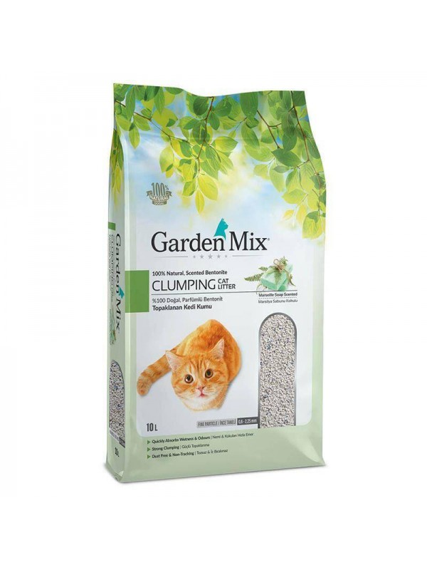 Gardenmix Marsilya Sabun Kokulu Bentonit İnce Taneli Kedi Kumu 1…