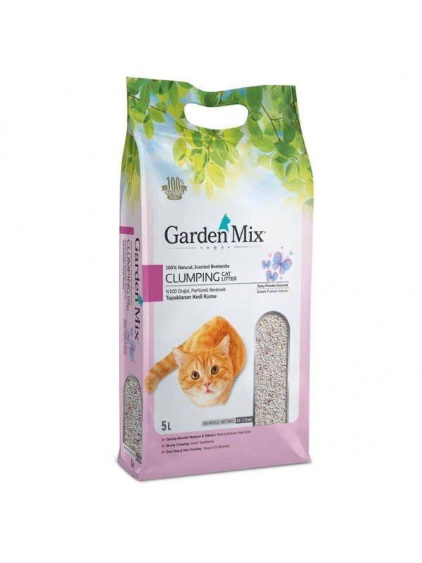 Garden Mix Bebek Pudralı Kedi Kumu 5 Lt.