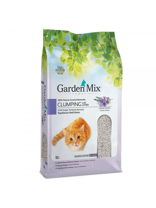 Gardenmix Lavanta Kokulu Bentonit İnce Taneli Kedi Kumu 10 Lt