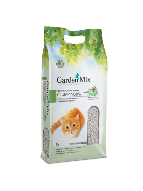 Gardenmix Marsilya Sabun Kokulu İnce Taneli Kedi Kumu 5 Lt…