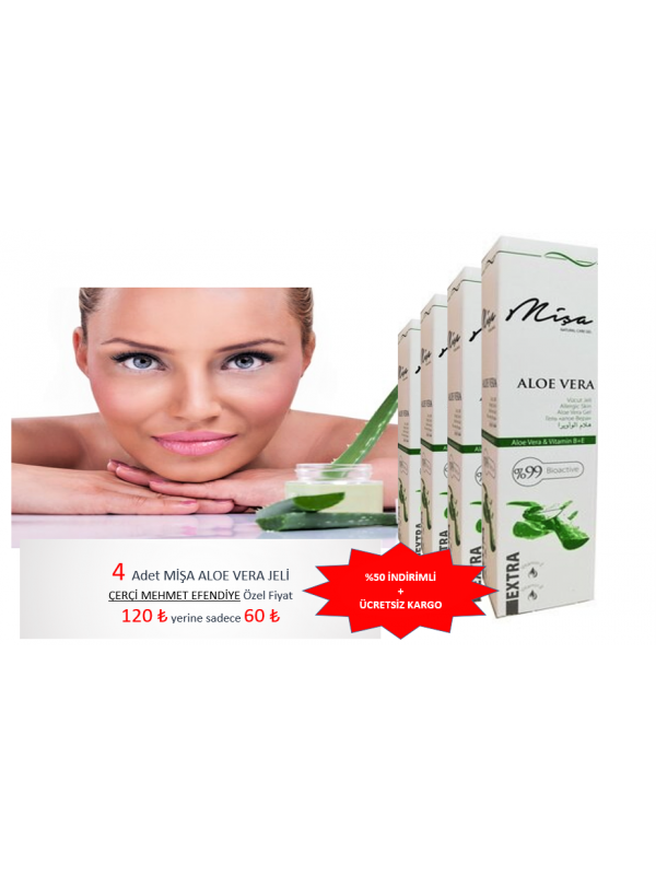 Mişa Aloe Vera B ve E Vitaminli Jel 200 ml 4 lü
