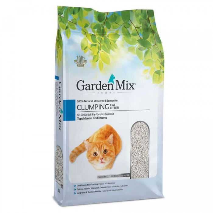 Garden Mix  İnce Taneli Topaklaşan Kokusuz Kedi Kumu 5lt