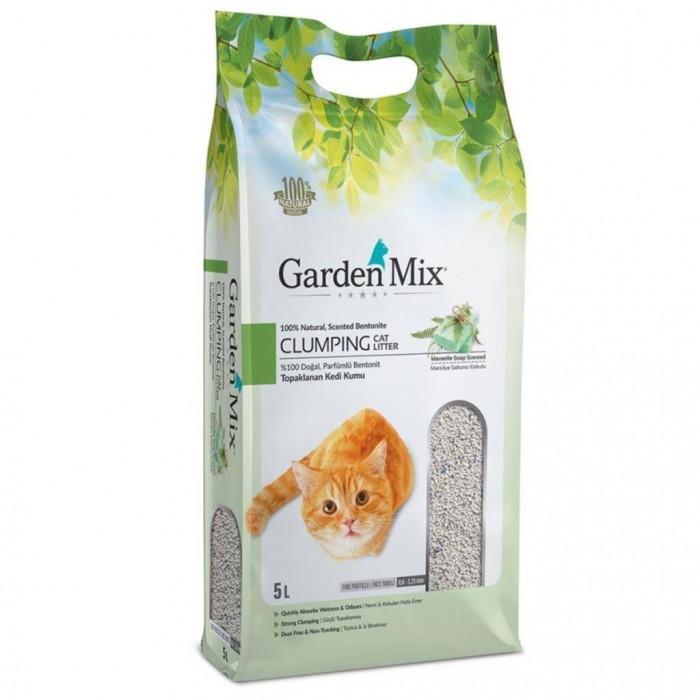 Gardenmix Marsilya Sabun Kokulu İnce Taneli Kedi Kumu 5 Lt