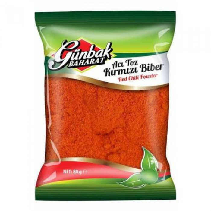 Günbak Acı Kırmızı Toz Biber 80 Gr